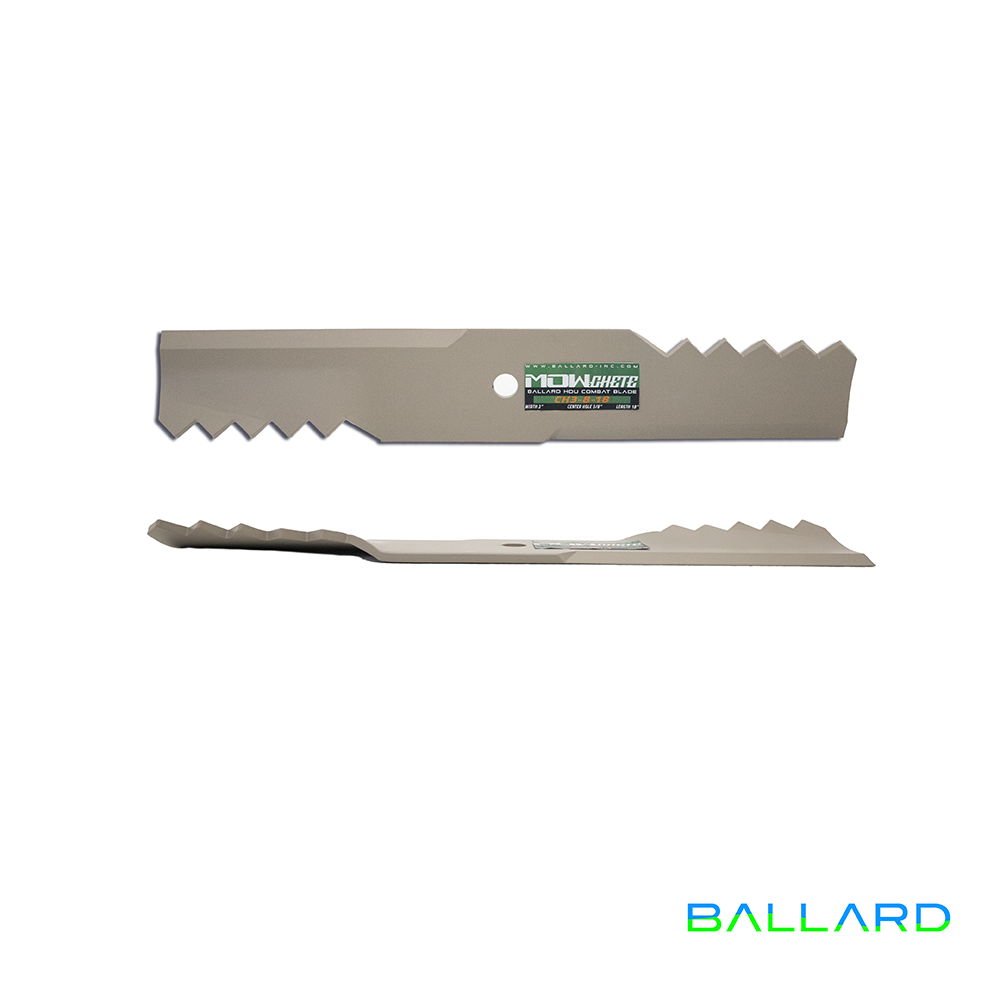 Mowchete&trade; HDU Combat Mower Blades: 24 1/2" Long, 1 5/16" Center Hole, 3" Wide, .250" Thick (Three Blade System) image number null